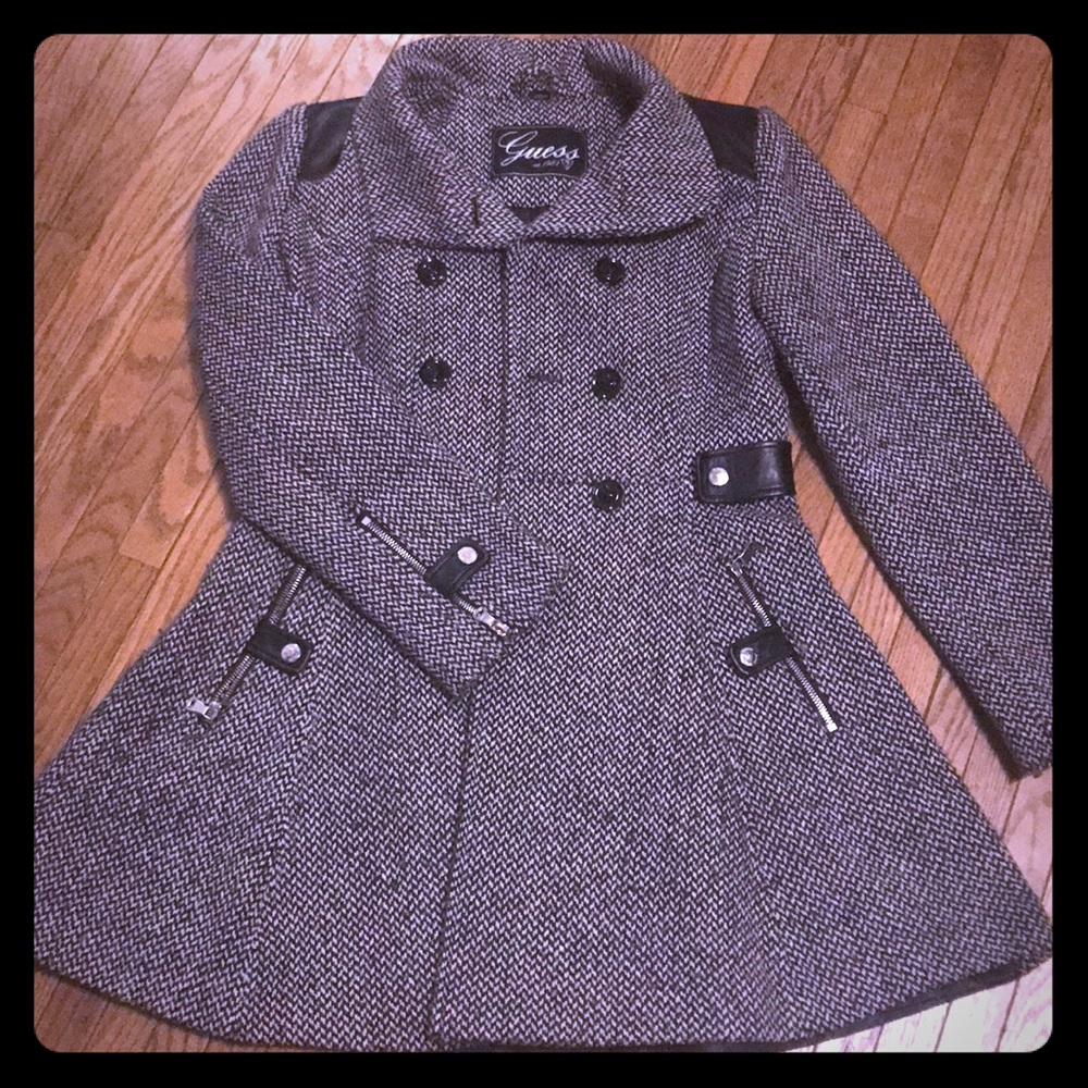 Guess double-breasted tweed jacket
